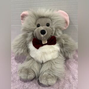 Ganz Heritage Collection Ganzbros Fuzzy Grey Mouse Plush 9” Stuffed Animal Toy